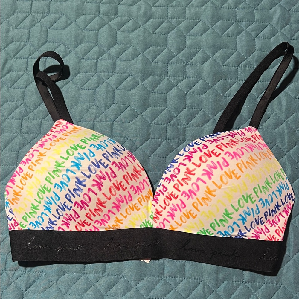 PINK Victoria's Secret Rainbow Love Bra
